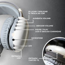 Fone De Ouvido Sem Fio Bluetooth V5.3 Com LED