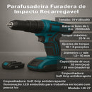 Parafusadeira Furadeira de Impacto Recarregável 21V 2000mAh