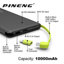 Carregador Portátil Power Bank Bateria 10.000/5000 mah Para iPhone e Android (Cabo V8)