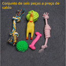 Kit 10 Brinquedos Mordedor Cachorro Filhote Anti Estress Pet Ranger os dentes Limpeza da boca