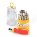 Kit Ferramentas 31 Peças Chaves Torx Philips Reparo Celular Notebook PC Precisão Manutenção Eletrônicos Compacto Portátil