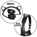 Cópia - Fone Bluetooth Orelha De Gato Led Colorido (PRETO)