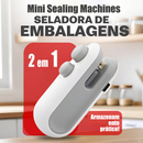 Mini Máquina Seladora Portátil 2 Em 1- Saco Plástico Embalagen- Carregamento Usb Elétrica