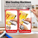 Mini Máquina Seladora Portátil 2 Em 1 Saco Plástico Embalagen Carregamento Usb Elétrica