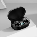 E6S Cor Preta Fones De Ouvido Sem Fio TWS Bluetooth Com Microfone Estéreo Som Cancelamento Ruído LED Display Digital Fon