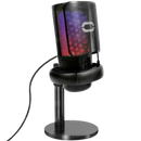 Microfone Gamer Rgb Usb Para Pc Mt1060r (PRETO)