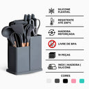 Kit Utensílios de Cozinha Jogo Completo 19 Peças