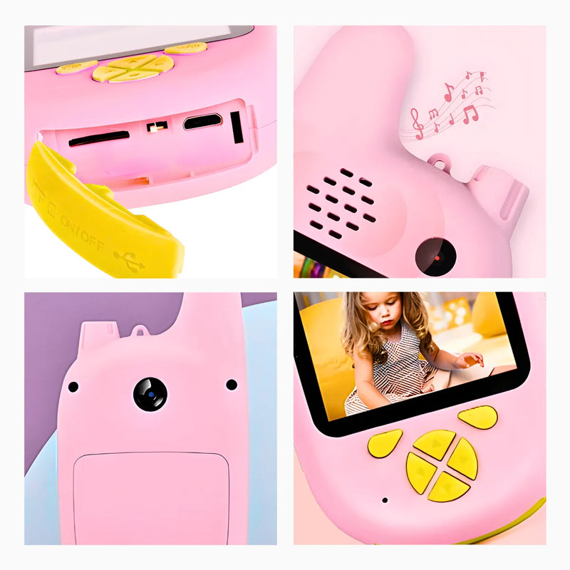 Walkie Talkie Infantil Com Câmera Digital Para Crianças Rosa