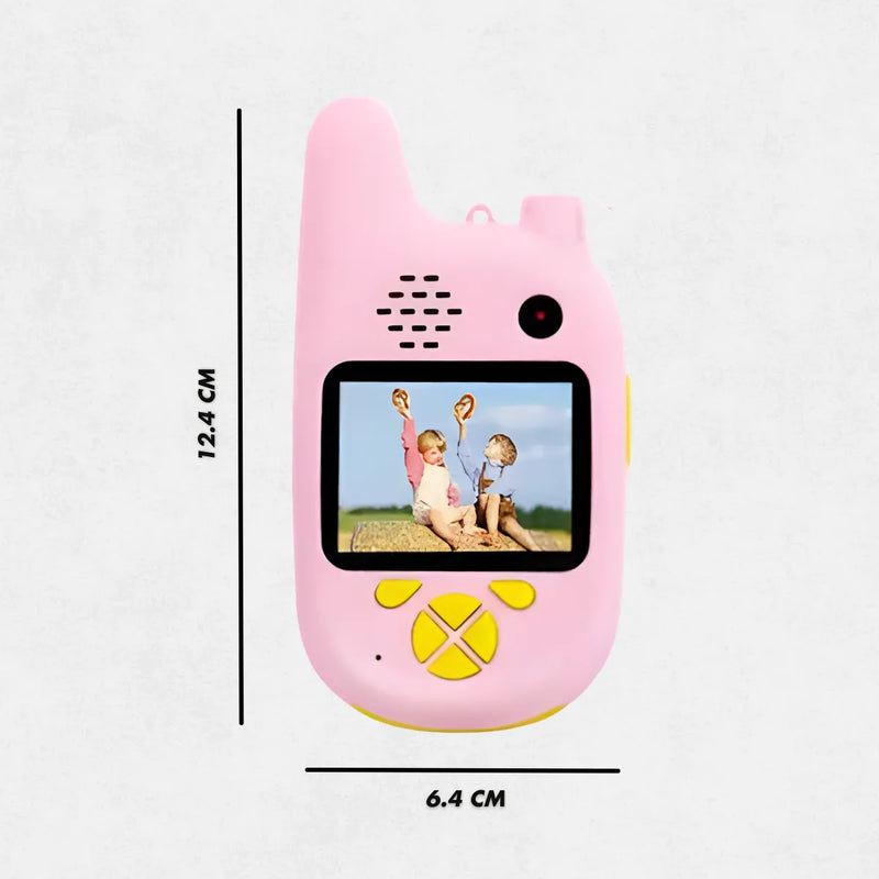 Walkie Talkie Infantil Com Câmera Digital Para Crianças Rosa