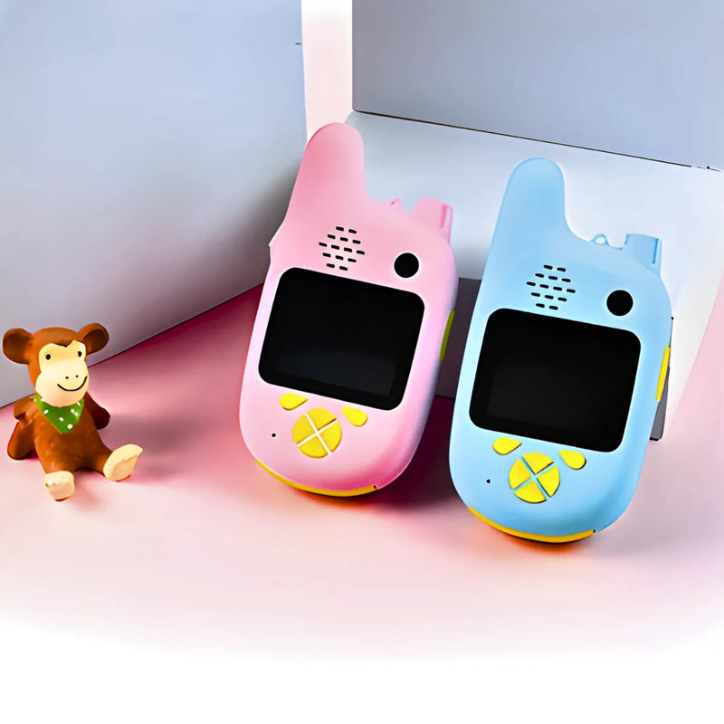 Walkie Talkie Infantil Com Câmera Digital Para Crianças Rosa
