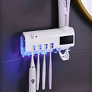 Suporte Dipenser Com Esterilizador UV Porta Escova e Pasta d