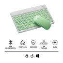 Teclado Sem Fio Bluetooth Recarregável Com Mouse - VERDE