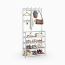 Sapateira Organizadora Com 4 Prateleiras + Ganchos