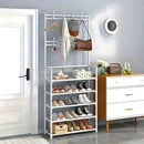 Sapateira Organizadora Com 4 Prateleiras + Ganchos