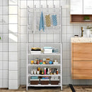 Sapateira Organizadora Com 4 Prateleiras + Ganchos