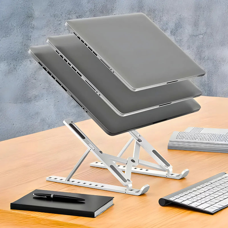 Suporte Notebook Ajustável Base Tablet Netbook Ergonômico MATERIAL PLASTICO+SILICONE