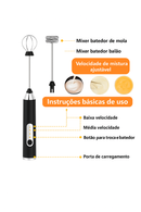 Mini Mixer Elétrico Recarregável Multiuso
