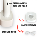 Raquete Elétrica Mata Insetos Recarregável com Base e Luz LE