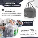 Kit 2 bolsa Térmicas Lancheira Preto/azul