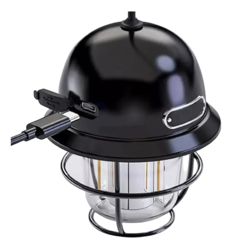 Luminária Retrô com Carregamento USB