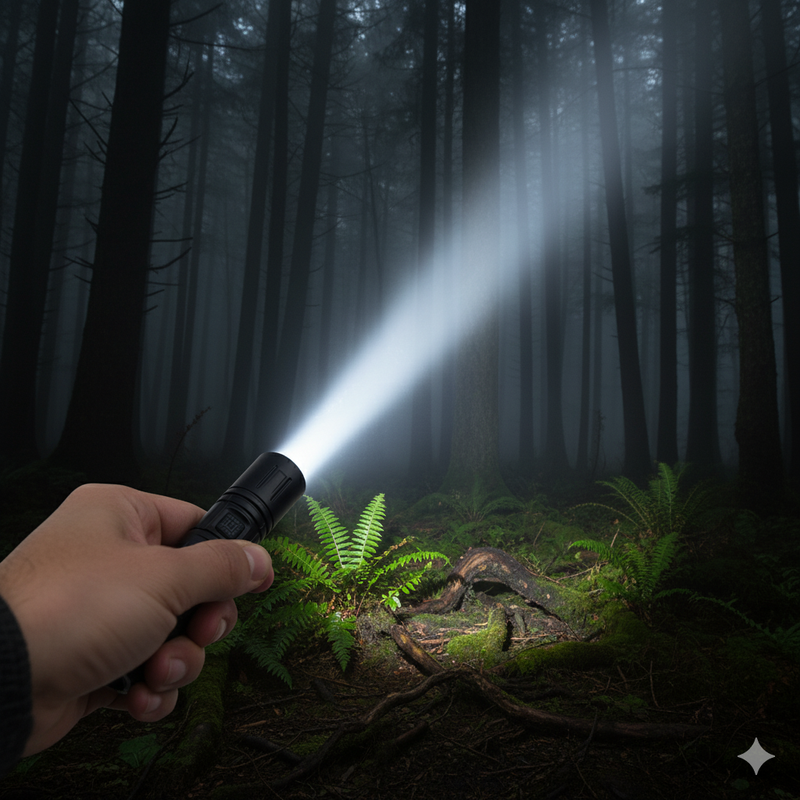 Lanterna com Luz Lateral Recarregável