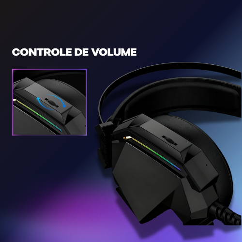 Fone de Ouvido Headset Gamer com Iluminação LED
