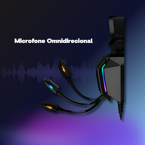 Fone de Ouvido Headset Gamer com Iluminação LED