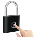 Cadeado Biométrico com Impressão Digital Cinza