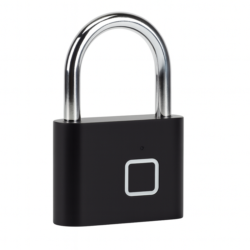 Cadeado Biométrico com Impressão Digital Preto