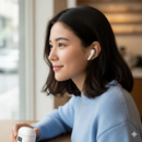 Fone de Ouvido Airpods com Tela LED Branco