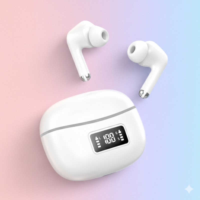 Fone de Ouvido Airpods com Tela LED Branco