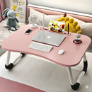 Mesa de Colo Portátil Dobrável Suporte Multiuso - ROSA