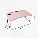 Mesa de Colo Portátil Dobrável Suporte Multiuso - ROSA
