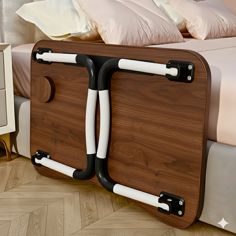 Mesa de Colo Portátil Dobrável Suporte Multiuso - MARROM