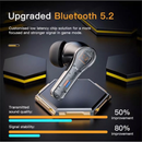 Fone De Ouvido Para Jogo TWS Fones Sem Fio Bluetooth 5.2 Modo Duplo Comutável 8D Stereo Music Game Earbuds Com Microfone