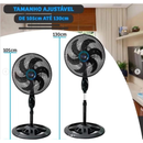 Ventilador Novo Com Ajuste de Altura Ventilador de Pé Suporte - 110v/220v