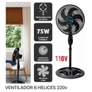 Ventilador Novo Com Ajuste de Altura Ventilador de Pé Suporte - 110v/220v