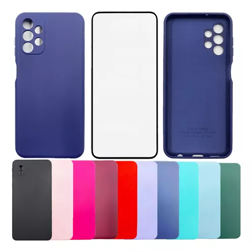 Pelicula Vidro 3D Samsung A06 + Capinha Aveludada Colorida Capa