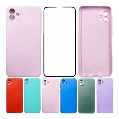 Pelicula Vidro 3D Samsung A06 + Capinha Aveludada Colorida Capa