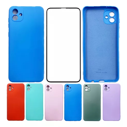 Pelicula Vidro 3D Samsung A06 + Capinha Aveludada Colorida Capa