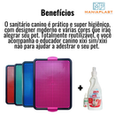 Kit Sanitário Canino Pet + Educador Pet Xixi Sim Pode Xixi Não Pode Tapete Higiênico para Cães