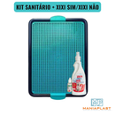 Kit Sanitário Canino Pet + Educador Pet Xixi Sim Pode Xixi Não Pode Tapete Higiênico para Cães