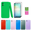 Pelicula Vidro 3D Samsung A06 + Capinha Aveludada Colorida Capa