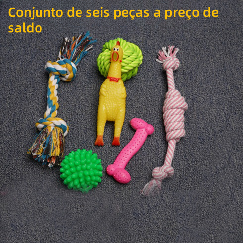 Kit 10 Brinquedos Mordedor Cachorro Filhote Anti Estress Pet Ranger os dentes Limpeza da boca