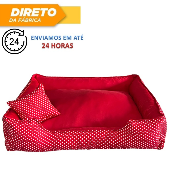 Cama Caminha Pet Cachorro tamanho grande confortável com zíper lavável + almofadinha