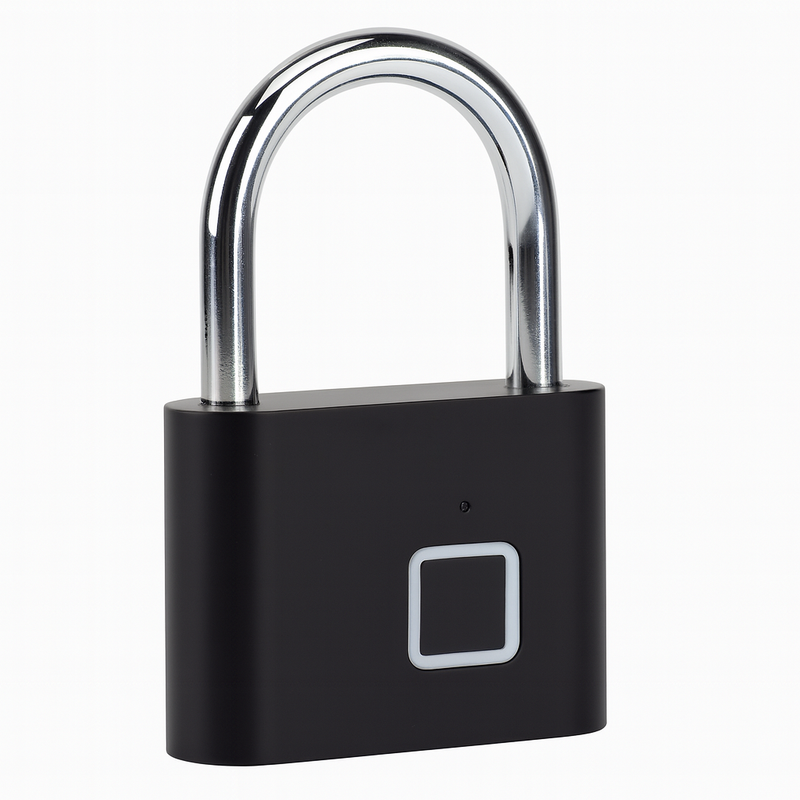 Cadeado Biométrico com Impressão Digital Cinza