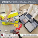 Kit 6 Organizadores de Mala para Viagem -  Cinza