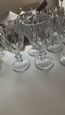 Jogo de 6/12 Taças de Vidro Luxo Diamond Premium 340ML Transparente Vinho Suco