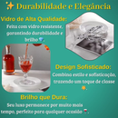 Jogo de 6/12 Taças de Vidro Luxo Diamond Premium 340ML Transparente Vinho Suco