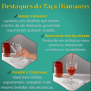 Jogo de 6/12 Taças de Vidro Luxo Diamond Premium 340ML Transparente Vinho Suco